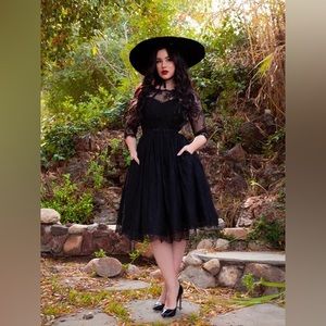 BNWT La Femme En Noir Mourning Dress SZ S